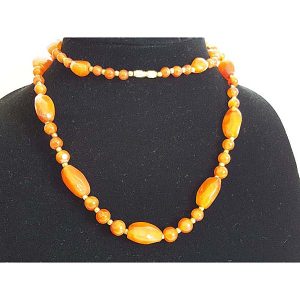 Carnelian Bead Chain Necklace 2