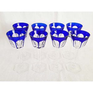 Baccarat Cobalt Blue Wine Glass Set 1