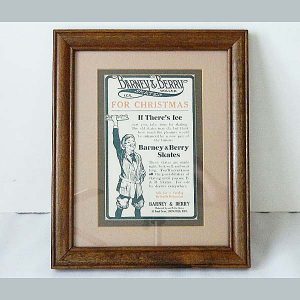 Barney Berry Skates Frame Advertising Print