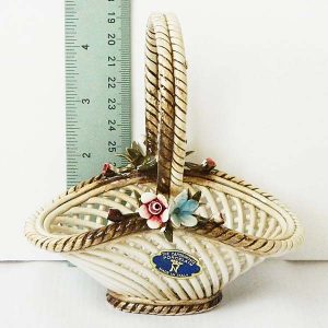 Capodimonte Porcelain Wedding Ring Basket 1