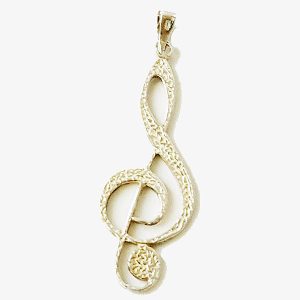 Silver Clef Symbol Pendant 1