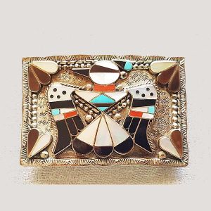 Bobby Corraine Shack Zuni New Mexico Belt Buckle 1