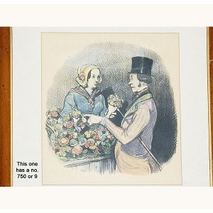 Daumier Man Buying Flowers Framed Wall Art Picture 1