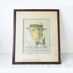 Knapp Felt Straws Hats Framed Wall Picture