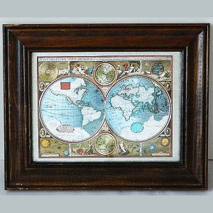 Map Of The World Framed Wall Picture