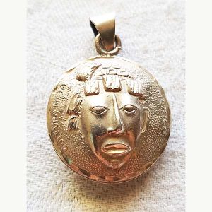 Mexico Cultura Maya Silver Pendant 1