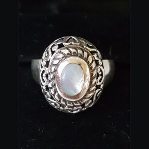 Opal Oval Silver Ring 1