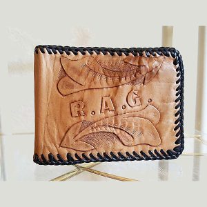 RAG Initial Engraved Mens Leather Wallet 1