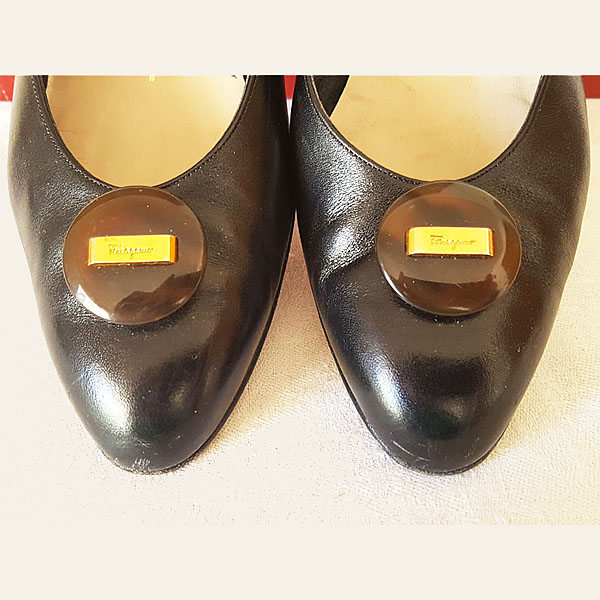 Salvatore Ferragamo Black Leather Ladies Shoes 20930 4