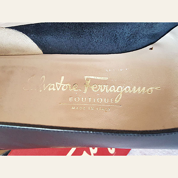 Salvatore Ferragamo Black Leather Ladies Shoes 20930 9