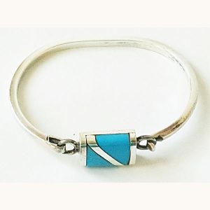 Taxco Mexico Silver Bangle Bracelet 2