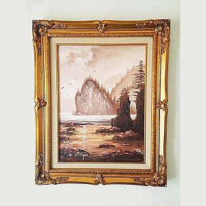 Woodson Ocean Cliffs Oil Painting 1