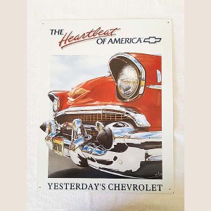 Chevrolet Heartbeat Of America GM Metal Wall Sign 1