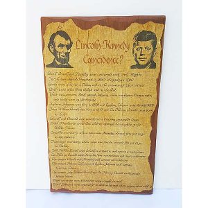 Lincoln Kennedy Coincidence Wall Plaque