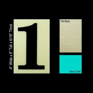 Ceramic Glow Tile House Number 1
