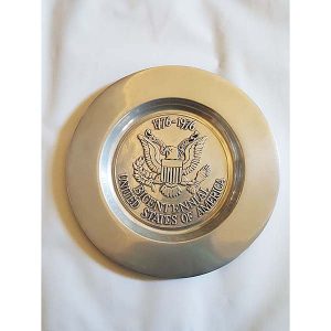 Bicentennial USA Pewter Plate 1