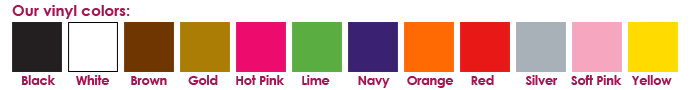 Vinyl Decal Colors Banner