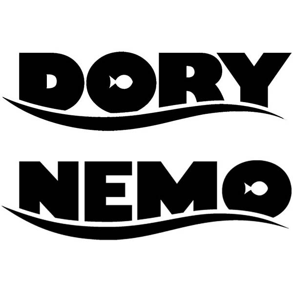Dory Nemo Text Decals