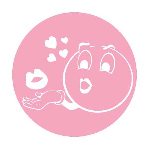 Kisses Emoticon Decal 1