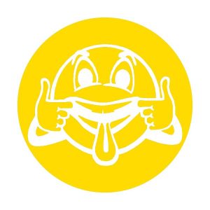 Silly Face Emoticon Decal 1