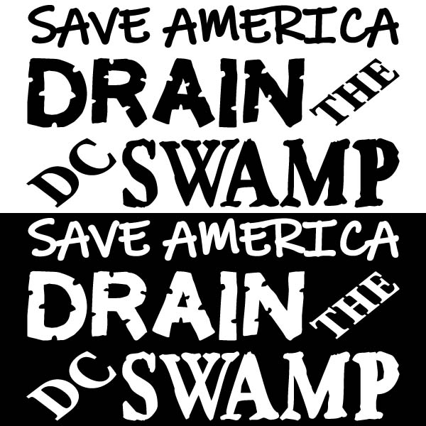 Save America Drain The DC Swamp Decal WonB BonW
